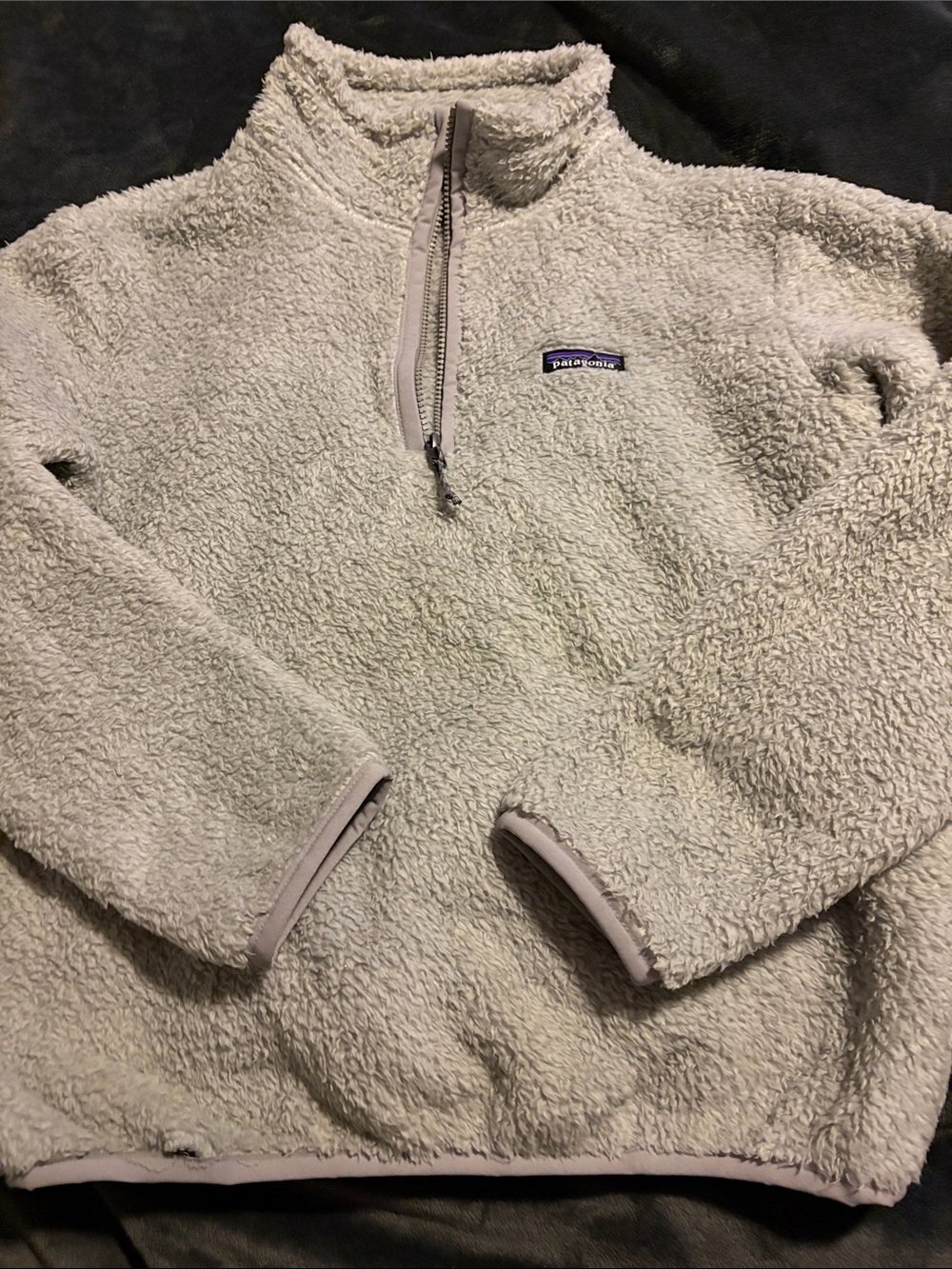Patagonia Cream Sherpa Quarter-Zip Pullover